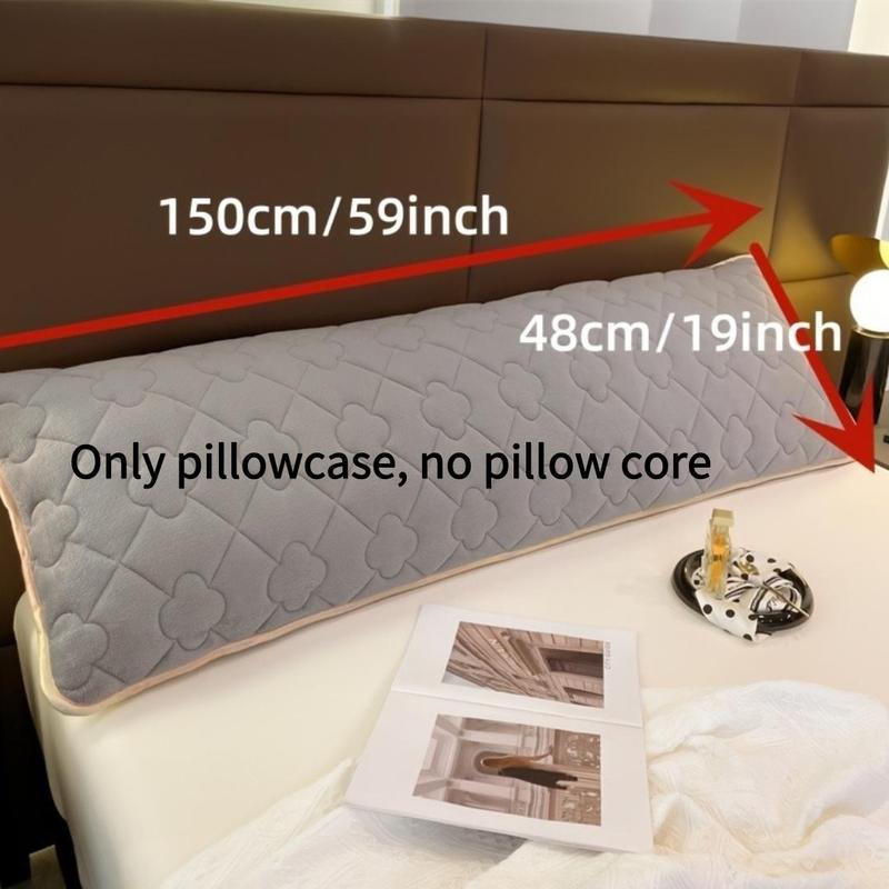 Extra Long Solid Color Quilted Cervical Pillow