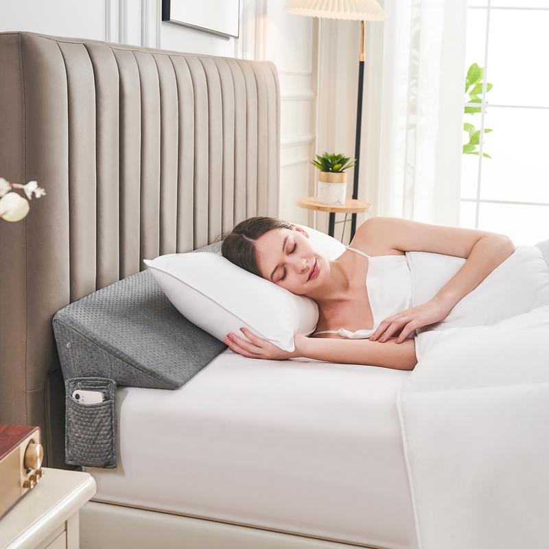 Extra Long Solid Color Quilted Cervical Pillow